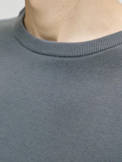 Jack & Jones BASIC Knitted Sweater Grey - Herren-sweater und -hoodies - Herren-Sweater und -Hoodies in großen Größen