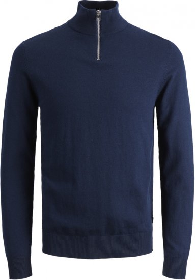 Jack & Jones Emil Knitted Pullover Blue - Herren-sweater und -hoodies - Herren-Sweater und -Hoodies in großen Größen