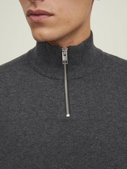 Jack & Jones Emil Knitted Pullover Grey - Herren-sweater und -hoodies - Herren-Sweater und -Hoodies in großen Größen