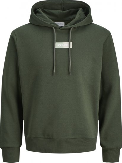 Jack & Jones Pan Hoodie Green - Herren-sweater und -hoodies - Herren-Sweater und -Hoodies in großen Größen