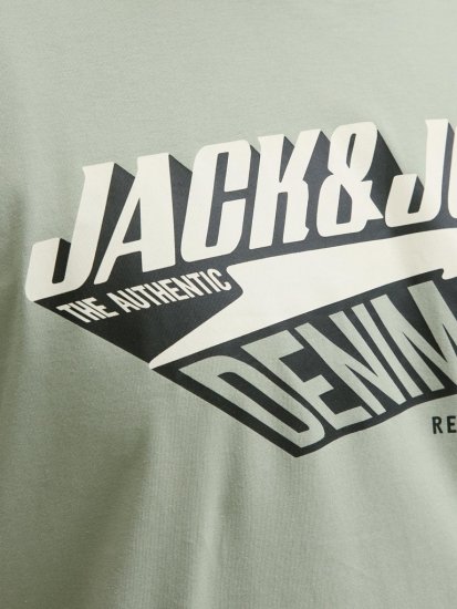 Jack & Jones Logo 2COL T-shirt Iceberg Green - Herren-T-Shirts - Herren-T-Shirts in großen Größen