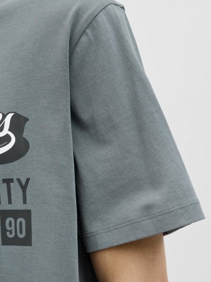 Jack & Jones Logo 2COL T-shirt Grey - Herren-T-Shirts - Herren-T-Shirts in großen Größen