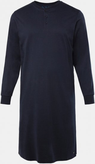 JP1880 Henley Long Sleeved Night Dress Navy - Herrenunterwäsche & Bademode in großen Größen - Herrenunterwäsche & Bademode in großen Größen