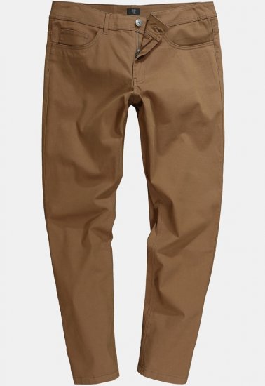 JP1880 Twill Trousers Belly Fit 5-Pocket Brown - Herren-jeans & -hosen - Herren-Jeans & -Hosen in großen Größen