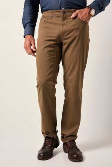 JP1880 Twill Trousers Belly Fit 5-Pocket Brown - Herren-jeans & -hosen - Herren-Jeans & -Hosen in großen Größen