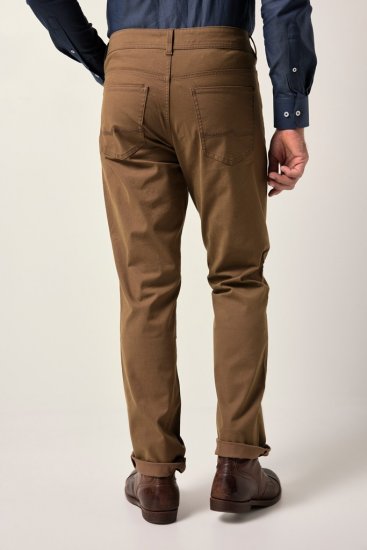 JP1880 Twill Trousers Belly Fit 5-Pocket Brown - Herren-jeans & -hosen - Herren-Jeans & -Hosen in großen Größen