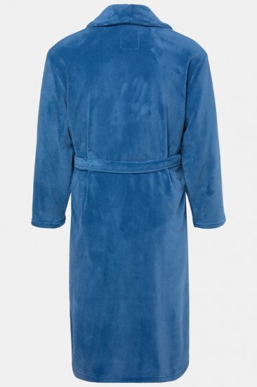 JP1880 Bathrobe with Spacious Pockets Denim Blue - Herrenunterwäsche & bademode - Herrenunterwäsche & Bademode in großen Größen