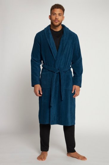 JP1880 Bathrobe Terry Navy - Bademäntel/hausmäntel/handtücher - Bademäntel Große Größen