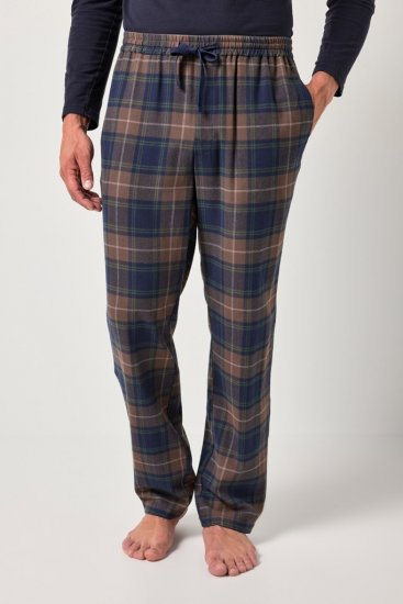 JP1880 Pyjama Trousers Flannel Check Brown - Herrenunterwäsche & bademode - Herrenunterwäsche & Bademode in großen Größen