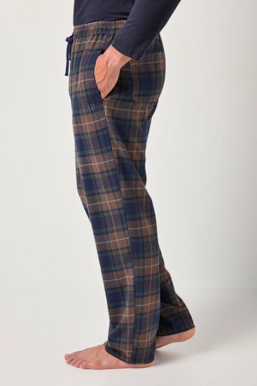 JP1880 Pyjama Trousers Flannel Check Brown - Herrenunterwäsche & bademode - Herrenunterwäsche & Bademode in großen Größen