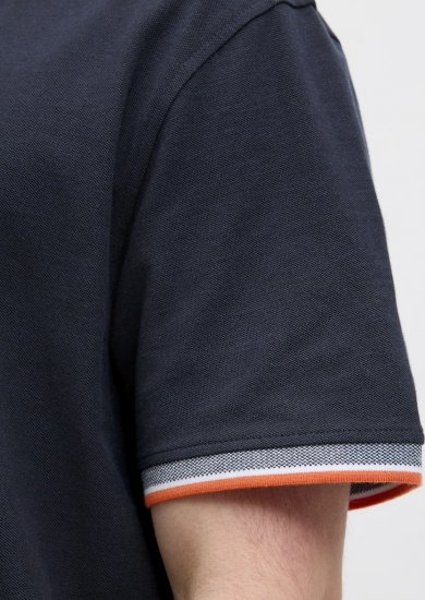 Jack & Jones Paulos Short Sleeve Polo Black Navy - Polo-shirts für herren - Polo-Shirts für Herren in großen Größen