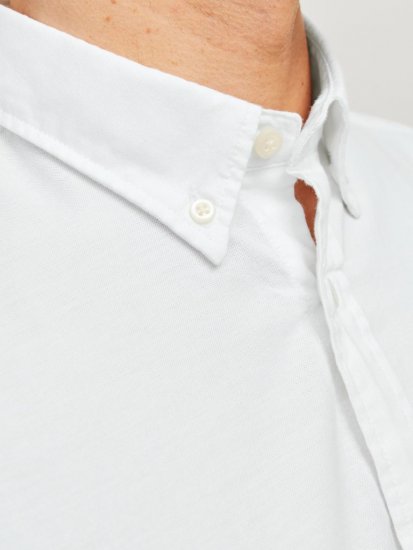 Jack & Jones Brook Oxford Shirt Long Sleeve White - Herrenhemden - Herrenhemden in großen Größen