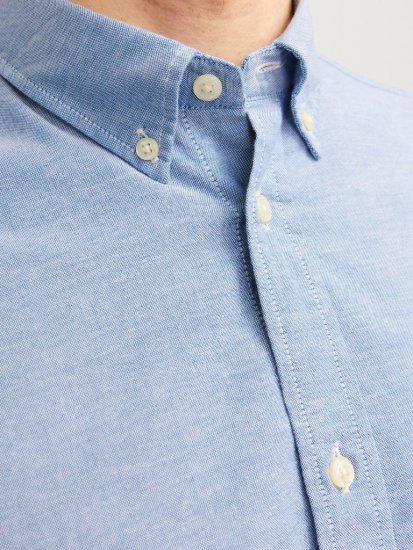 Jack & Jones Brook Oxford Shirt Long Sleeve Blue - Herrenhemden - Herrenhemden in großen Größen