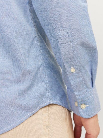 Jack & Jones Brook Oxford Shirt Long Sleeve Blue - Herrenhemden - Herrenhemden in großen Größen