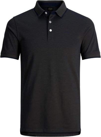 Jack & Jones Paulos Polo Short Sleeve Black - Polo-shirts für herren - Polo-Shirts für Herren in großen Größen