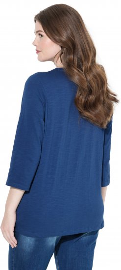 Ulla Popken Fashion Graphic T-Shirt Dark Blue - Bedruckte T-shirts für damen - 