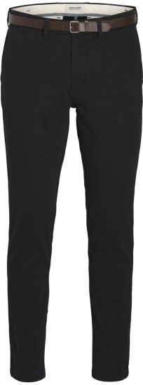 Jack & Jones Marco Adam Belted Slim Fit Chino Pants Black - Herren-jeans & -hosen - Herren-Jeans & -Hosen in großen Größen