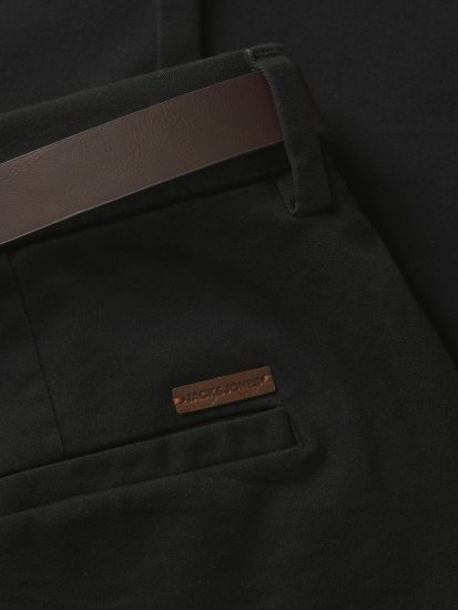 Jack & Jones Marco Adam Belted Slim Fit Chino Pants Black - Herren-jeans & -hosen - Herren-Jeans & -Hosen in großen Größen