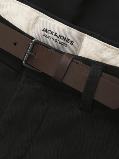 Jack & Jones Marco Adam Belted Slim Fit Chino Pants Black - Herren-jeans & -hosen - Herren-Jeans & -Hosen in großen Größen