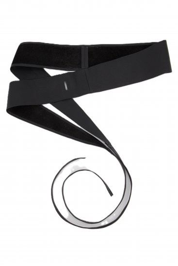 Ulla Popken Soft Leather Tie Belt Black - Damengürtel - 