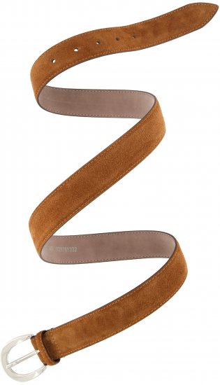Ulla Popken Suede Thin Belt Brown - Damengürtel - 