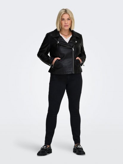 Only Carmakoma Emmy Biker Jacket Black - Lederjacken - 