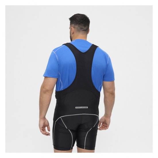 North Latitude Sport Bike Shorts With Suspenders Black - Fahrradbekleidung - 