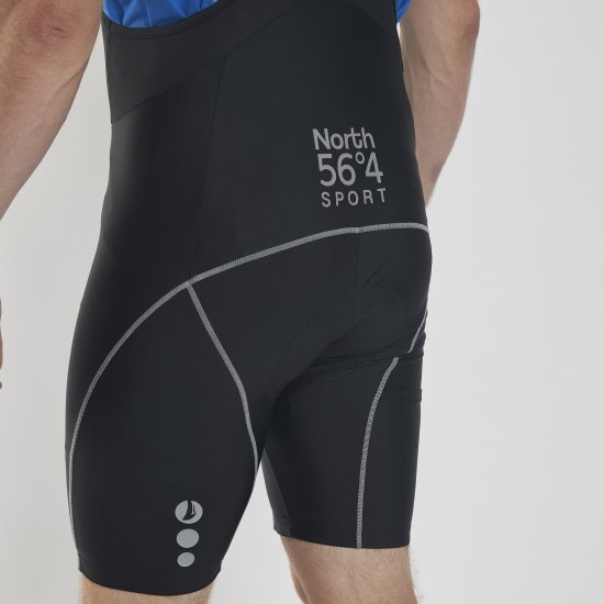 North Latitude Bike Shorts With Suspenders Black TALL - Sportbekleidung & outdoor - Sportbekleidung in große größen für herren