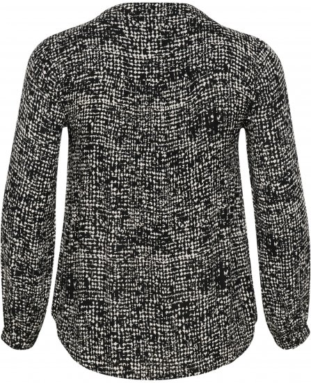 Kaffe Curve Mila Ami Bluse Schwarz/Turtledove - Blusen & Tuniken - 