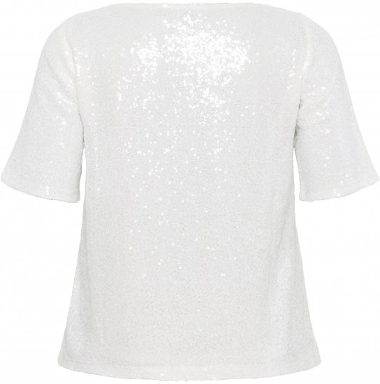 Kaffe Curve Mirana Sequin Blouse Chalk - Blusen - 