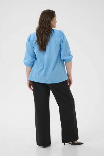 Kaffe Curve Gabby Blouse Azure Blue - Blusen - 