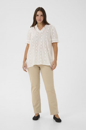 Kaffe Curve Dina Blouse White - Blusen - 