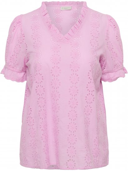 Kaffe Curve Dina Blouse Pink Frosting - Blusen - 