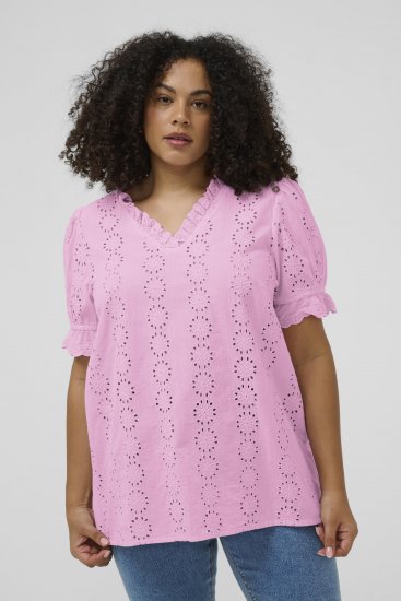Kaffe Curve Dina Blouse Pink Frosting - Blusen - 