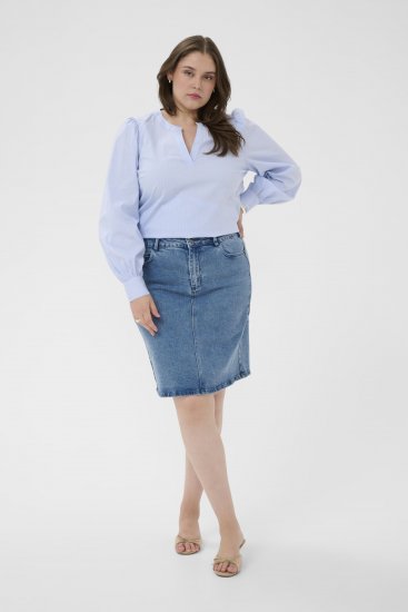 Kaffe Curve Juda Blouse Nantucket Breeze Stripe Blue - DAMENMODE 40-66 - 