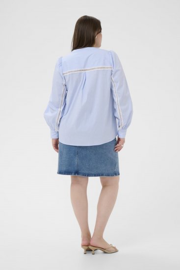 Kaffe Curve Juda Blouse Nantucket Breeze Stripe Blue - DAMENMODE 40-66 - 