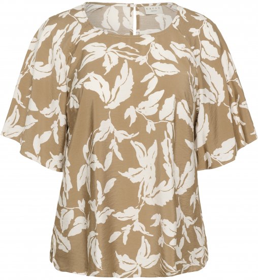 Kaffe Curve Marla Blouse Oak Chalk Leaf - Blusen - 