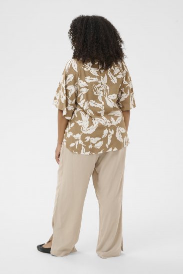 Kaffe Curve Marla Blouse Oak Chalk Leaf - Blusen - 