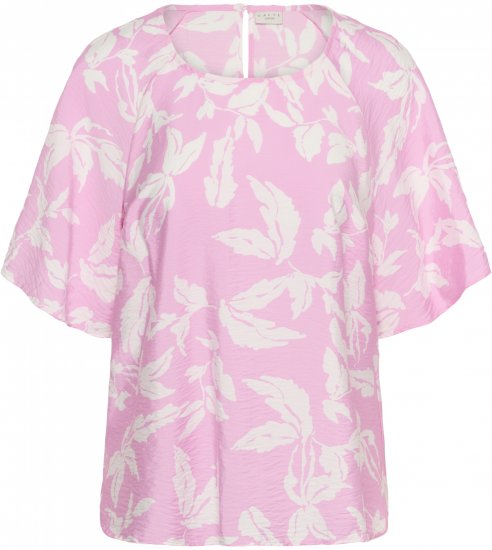 Kaffe Curve Marla Blouse Pink Frosting Chalk Leaf - Blusen - 