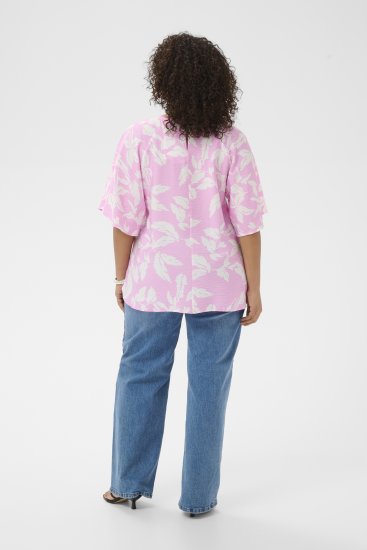 Kaffe Curve Marla Blouse Pink Frosting Chalk Leaf - Blusen - 