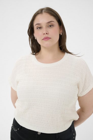 Kaffe Curve Felice Blouse Chalk - Blusen - 