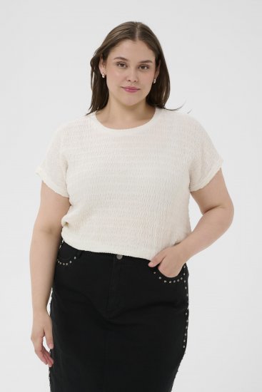 Kaffe Curve Felice Blouse Chalk - Blusen - 