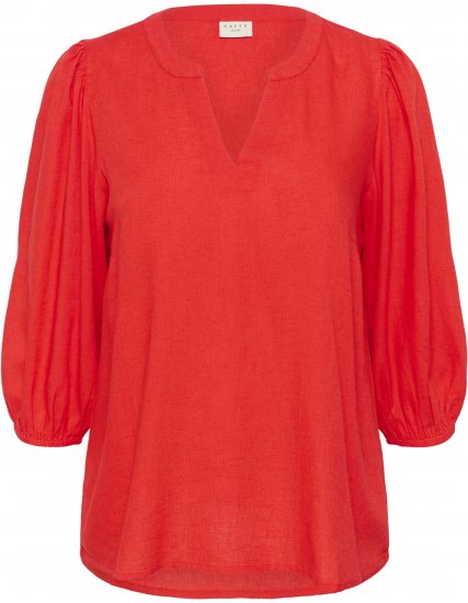 Kaffe Curve Mille Blouse Poppy Red - Blusen - 