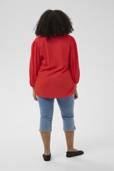 Kaffe Curve Mille Blouse Poppy Red - Blusen - 