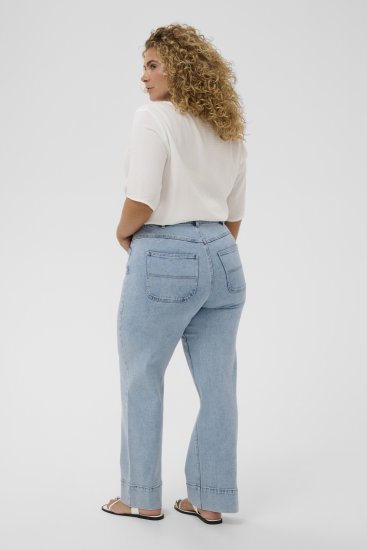 Kaffe Curve Mina Lace Blouse Chalk White - Blusen & Tuniken - 