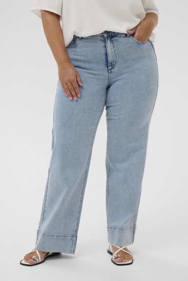 Kaffe Curve Mina Lace Blouse Chalk White - Blusen & Tuniken - 