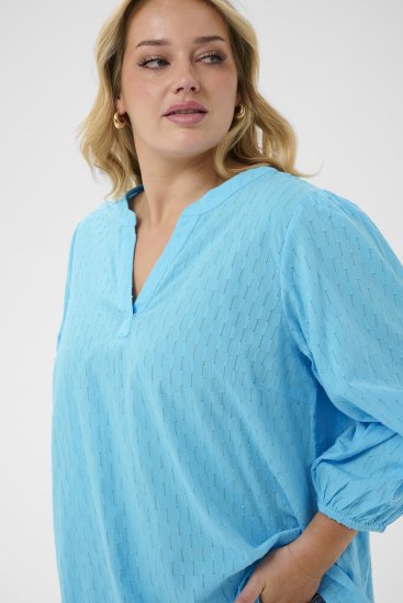 Kaffe Curve Thea Blouse Aquarius Blue - Blusen & Tuniken - 