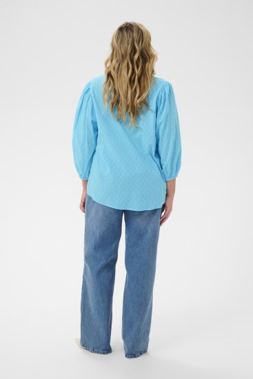 Kaffe Curve Thea Blouse Aquarius Blue - Blusen & Tuniken - 