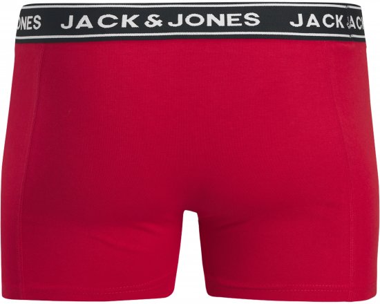 Jack & Jones Hector Solid Trunks 3-Pack Navy/Red/Grey - Boxershorts - Herren Boxershorts Große Größen 