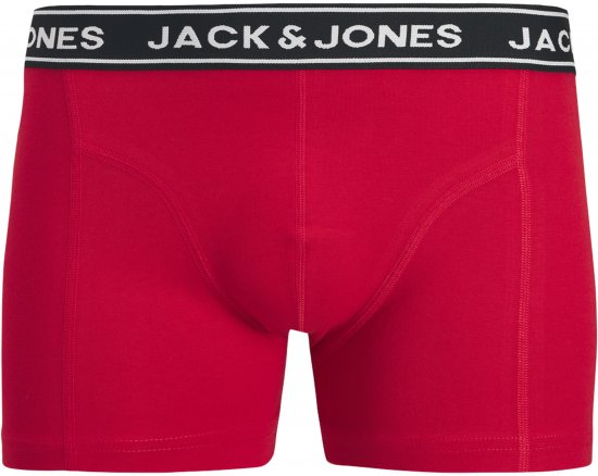Jack & Jones Hector Solid Trunks 3-Pack Navy/Red/Grey - Boxershorts - Herren Boxershorts Große Größen 
